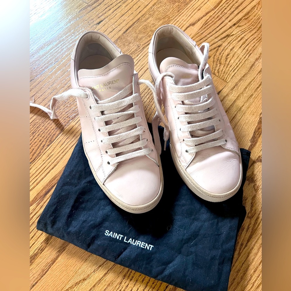 YSL Saint Laurent court classic sneaker. Light pink 7.5. Eu 37.5
